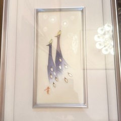 孔雀　七宝額絵　伝統工芸士／田村幸夫　アートインテリア開運の画像