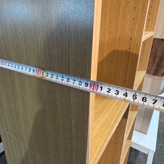 【美品】大型 木目調 本棚／収納ラック 可動棚付きの画像