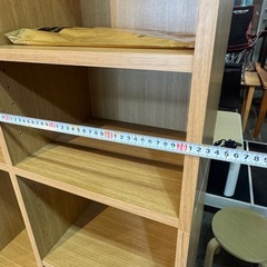 【美品】大型 木目調 本棚／収納ラック 可動棚付きの画像
