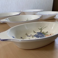  ★ 未使用 ★ グラタン 皿 食器 6枚 まとめて 電子レンジ 調理 徳島銀座 さくらぎの画像