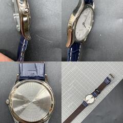 O361　CASIO カシオ MTP-1402 腕時計 アナログ クオーツ 3針 ホワイト文字盤 社外レザーバンドの画像