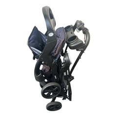 カトージ 二人乗りベビーカー 二人でゴーDX(専用レインカバー付き) 後席に背もたれ付きシートを付ければ1ヶ月から使用OK 折りたたみ時は自立ができて便利【前席：4ヶ月〜体重18kg/後席：1ヶ月〜体重20kg】の画像