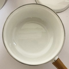 ★未使用★　調理鍋 まとめ売り ホーロー鍋 花柄 両手鍋 昭和レトロ 調理器具 片手鍋　両手鍋 キッチン 琺瑯 ホーローの画像