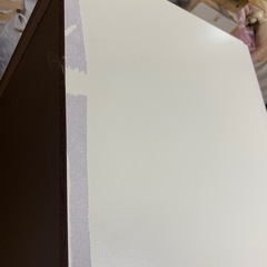 【中古】3枚扉キャビネット／収納棚／ホワイト系／軽量タイプの画像