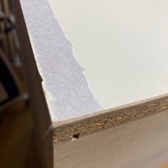 【中古】3枚扉キャビネット／収納棚／ホワイト系／軽量タイプの画像