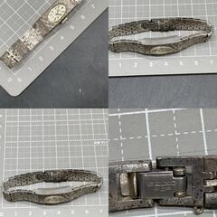 O358　不動 SEIKO セイコー 1520-3341 シルバー オーバル 銀文字盤 細ベルト 2針 レディース ブレスウォッチ　腕時計の画像