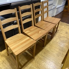🍍パイン材🍍IKEA JOKKMOKK 5点ダイニングセット ダイニングテーブル&チェアセット  完成品 ウッド チェア×4 イケア ヨックモック 販売終了品　 NO.2558Fの画像