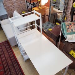 NITORI/ニトリ システムデスク ザック 机 デスク 白 ホワイト■幅120㎝x奥行60㎝x高さ120㎝■買取帝国 朝霞店 配達可能の画像