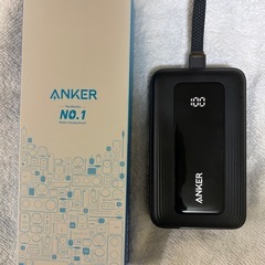 【中古品・ほとんど未使用に近い・美品】 アンカー　モバイルバッテリー Anker Zolo Power Bank (10000mAh, 30W, Built-In USB-Cケーブル) の画像