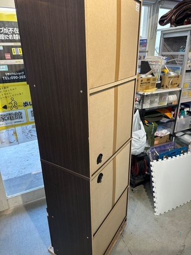 配達可【食器棚 幅60】クリーニング済み【管理番号10810】金 