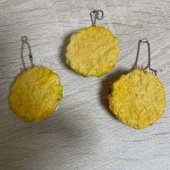 お好み焼き　食品サンプル　マスコット　ボールチェーンキーホルダーの画像
