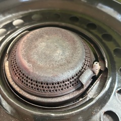 IwatanI カセットコンロ グリーン スタンド付き　ジャンクの画像