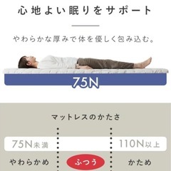 3つ折りマットレス シングル ふつう 厚さ4cm　ホワイト　アイリスオーヤマの画像