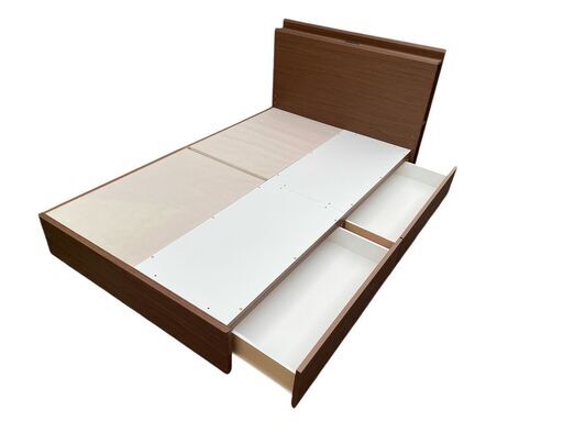 美品 ニトリ 収納付き セミダブルベッドフレーム