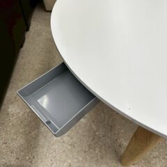 ★リユースのサカイ高崎店★TJ13034 (株)タマリビング 折りたたみﾃｰﾌﾞﾙ 白 H33×D80×W80.5 クリーニング済みの画像