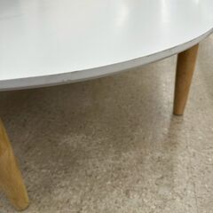 ★リユースのサカイ高崎店★TJ13034 (株)タマリビング 折りたたみﾃｰﾌﾞﾙ 白 H33×D80×W80.5 クリーニング済みの画像
