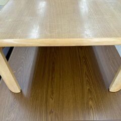 ★リユースのサカイ高崎店★TJ13035 (株)弘益 折りたたみﾃｰﾌﾞﾙ ライトブラウン H30.5×D60×W90 クリーニング済みの画像