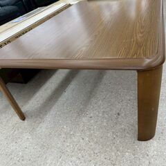 ★リユースのサカイ高崎店★TJ13036 (株)不二貿易 テーブル 茶 H38×D75×W120 クリーニング済みの画像
