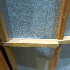 和風 パーテーション 4連 高さ150cm 障子風 茶色枠の衝立 ついたて 間仕切り札幌市東区 新道東店の画像