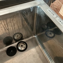 業務用シンク❗️フタあり🙆‍♀️ステレンス製業務用厨房機器流し台1槽シンク幅45.3cm奥行き65.1cm高さ79.9cmシルバーの画像