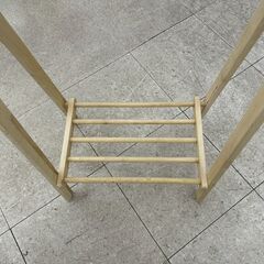 ★リユースのサカイ高崎店★TJ13044  ハンガーラック クリーム H50×D40×W75 クリーニング済みの画像