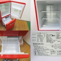 エディオン 2ドア冷蔵庫 149L 2019年製 ANG-RE151-A1 静音設計＆耐熱テーブル JL02の画像