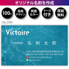 名刺印刷 100枚 両面 フルカラー 紙ケース付 No.2…