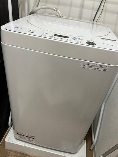 シャープ SHARP 全自動洗濯機 幅56.5cm(ボディ幅52.0cm) 5.5kg ホワイト系 ES-GE5E-W 