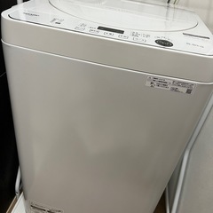 シャープ SHARP 全自動洗濯機 幅56.5cm(ボディ幅52.0cm) 5.5kg ホワイト系 ES-GE5E-W の画像