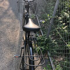 リサイクルショップどりーむ鹿大前店　No.475　黒色　27インチ　ライト付き　前カゴ　鍵なし　シティサイクルの画像