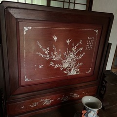 衝立 螺鈿細工の画像