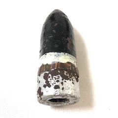 旧日本軍 九四式砲弾 37mm 弾頭 白帯 火薬無 信管無 安全品 オブジェ 骨董品の画像