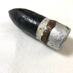 旧日本軍 九四式砲弾 37mm 弾頭 白帯 火薬無 信管無 安全品 オブジェ 骨董品の画像
