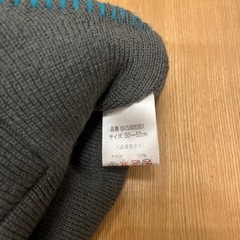 未使用・ニット帽　ベビー　キッズ　50-52㎝　耳付きの画像