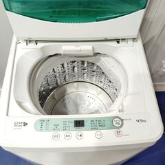 【分解清掃済】ヤマダ 全自動洗濯機 4.5kg YWM-T45A1（2019年製）の画像