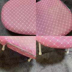 折りたたみ式 衣類アイロン台 ピンクの画像