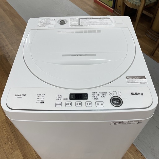 R321 ☀️ 期間限定値下げ！ ジモティー限定特別価格！ 2022年製の高年式！ SHARP 洗濯機 （洗濯5.5㎏) ES-GE5