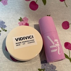 VIDIVICI グロウスティックブラッシュ ポピーピンク＆クッションファンデ 2点セットの画像