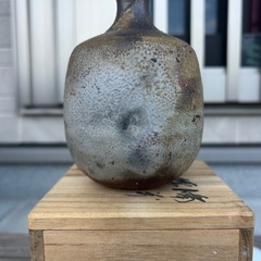 備前焼　一輪挿し花瓶の画像