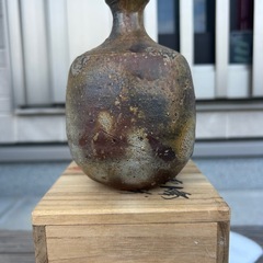 備前焼　一輪挿し花瓶の画像