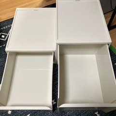 【自宅引取のみ】収納ケース 奥行50cm 幅 37.65cm MサイズとLサイズのセットの画像