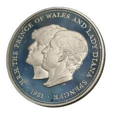 186000 御成婚記念　銀貨 エリザベス　ダイアナ妃　チャールズ皇太子 イギリス シルバー925 [0000000002098]の画像