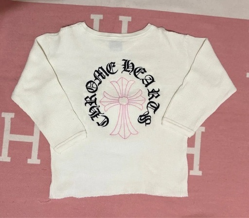 クロムハーツ ロンT【ピンク×ブラック刺繍】レア