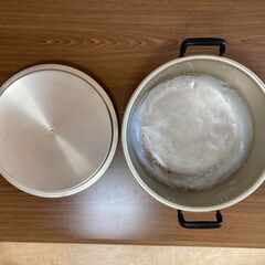 【中古/長期保管品】■アルミ製大鍋■内径36㎝■イベント用に！■詳細不明■の画像