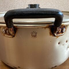 【中古/長期保管品】■アルミ製大鍋■内径36㎝■イベント用に！■詳細不明■の画像