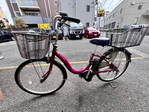 ヤマハ　電動自転車　ピンク