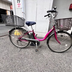 ヤマハ　電動自転車　ピンクの画像