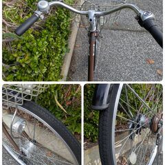 【中古自転車】アサヒサイクル　ラピス　26インチ　内装3段変速　シティ車　ママチャリの画像