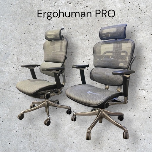 【美品2脚SET】ErgohumanPRO エルゴヒューマンプロ ヘッドレスト付