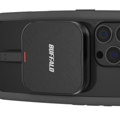 [早い者勝ち]BUFFALO(1TB)SSD-PMS1.0U3-BA USB 3.2（Gen 2） MagSafeマグネット対応ポータブルSSD ProRes録画対応 iPhone/Androidや ゲーミングPCの容量拡張などにの画像